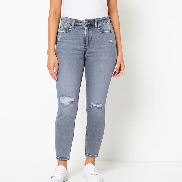 Judy Blue Jeans 14W Light Wash High Rise Distressed Skinny Denim - Picture 15 of 15